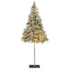 Brad Crăciun artificial, 150 LED/globuri/zăpadă pufoasă, 150 cm