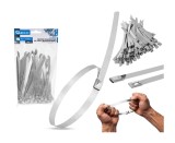 Set cleme din inox, 7,9x150mm, 100 bucati, Geko G17257