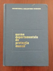 Norme departamentale de protecția muncii - industria chimică 1968