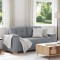 Gossi canapea lovesea gri deschis 140 cm stofa