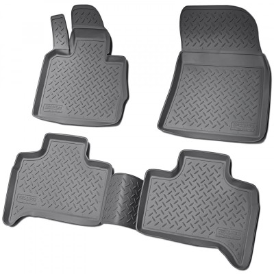 Set de 4 covorase cauciuc 3D stil tavita premium pentru BMW X5 E53 1999-2006 foto