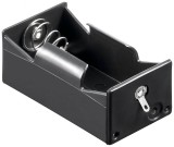 Suport Baterie D R20 Goobay, 1 buc, Contacte Lipire, Negru, 69x35.5x27.5mm