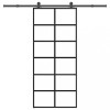 VidaXL Ușă glisantă cu set feronerie, 90x205 cm, sticlă ESG/aluminiu