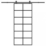 vidaXL Ușă glisantă cu set feronerie, 90x205 cm, sticlă ESG/aluminiu