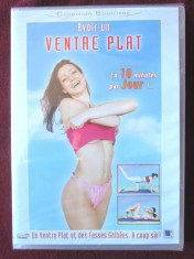 Avoir un VENTRE PLAT en 10 minutes par jour! / Abdomen plat 10 minute pe zi -DVD in lb. franceza. Nou, in tipla