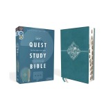 Niv, Quest Study Bible, Leathersoft, Blue, Indexed, Comfort Print: The Only Q and A Study Bible