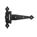 Balama decorativa neagra T8, 200 mm, pentru porti, usi si obloane