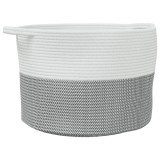 Cumpara ieftin Cos de rufe, gri si alb, &Oslash;55x36 cm, bumbac