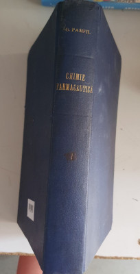 G.P.Pamfil - Chimie farmaceutica Vol.1 - 1937 foto