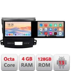 Navigatie Mitsubishi Outlander 2010 Kit-056 Edotec 2 ecrane 8 core 4+128 21.6 inch Incell android Wifi 5Ghz gps internet Q v2 CarStore Technology foto