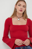 Cumpara ieftin Hollister Co. pulover femei, culoarea rosu, light