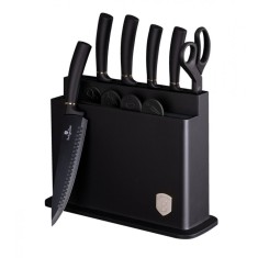 Set Cutit cu tocatoare Matte Black Berlinger Haus BH 2492
