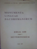 Ioan Caprosu - Monumenta linguae dacoromanorum, biblia 1688 pars V deuteronomium (dedicatie)