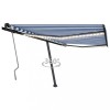 Gossi copertina retractabila manual cu led, albastru/alb, 400x350 cm