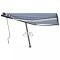 Gossi copertina retractabila manual cu led, albastru/alb, 400x350 cm