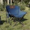 vidaXL Scaune de camping cu buzunar, pliabile, 2 buc., albastru 366547