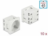 Set 10 prize pentru carcasa Easy 45 Alb 45 x 45 mm, Delock 81324