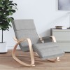Scaun Balansoar vidaXL Gri Deschis Textil, Cadru Mesteacan, Confortabil, Leagan Interior Relaxare, 67x80x88 cm