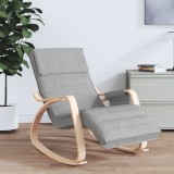 Scaun Balansoar vidaXL Gri Deschis Textil, Cadru Mesteacan, Confortabil, Leagan Interior Relaxare, 67x80x88 cm