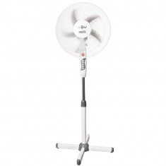 Ventilator cu picior si 5 elice, SAPIR SP 1760 B5, 45W, 40 cm, 3 trepte, Inaltime reglabila, Alb/Gri foto