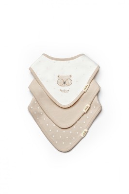 Set de 3 bavete pentru nou nascut, 100% bumbac organic, teddybear, babycosy foto