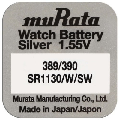 Baterie 389, 390, SR1130SW, Oxid Argint, 1.55V, Murata foto