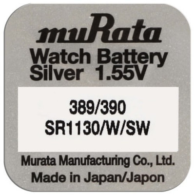 Baterie 389, 390, SR1130SW, Oxid Argint, 1.55V, Murata foto