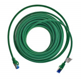 Cumpara ieftin Cablu ecranat S FTP, Lanberg 42716, cat.6A, mufat 2xRJ45, lungime 10 m, AWG 26, 500 MHz, LSZH, de legatura retea, ethernet, verde