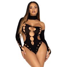 Body Sexy cu Maneci, Negru, S-L