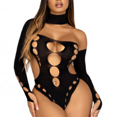 Body Sexy cu Maneci, Negru, S-L