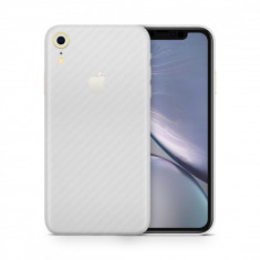 Skin Apple iPhone XR (set 2 folii) CARBON ALB foto