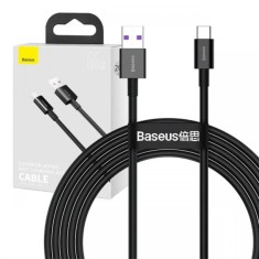 Baseus Cablu Superior Series Fast Charging USB la Type-C, 66W, 2m, Black