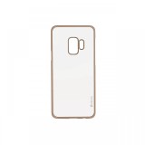 Husa Samsung Galaxy S9 G960 Devia Silicon Glitter Soft Champagne Gold (margini electroplacate)