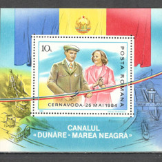 Romania.1985 Canalul Dunare-Marea Neagra-Bl. ZR.757