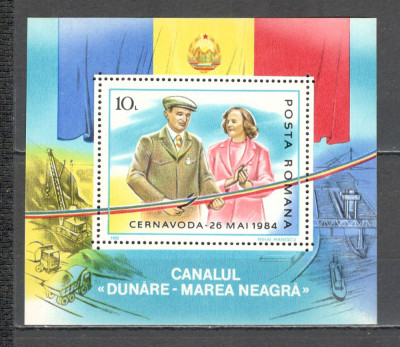 Romania.1985 Canalul Dunare-Marea Neagra-Bl. ZR.757 foto