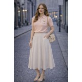 Bluza dama roz somon cu guler si ursulet