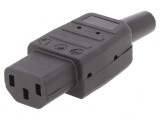 Conector Alimentare AC Mufă Mamă 10A 250V IEC 60320 Drept