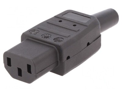 Conector Alimentare AC Mufă Mamă 10A 250V IEC 60320 Drept foto