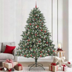 vidaXL Brad de Crăciun artificial cu 300 LED Verde 160 x 160 x 240 cm 3395257