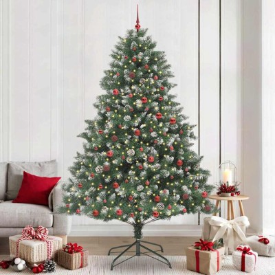 vidaXL Brad de Crăciun artificial cu 300 LED Verde 160 x 160 x 240 cm 3395257 foto