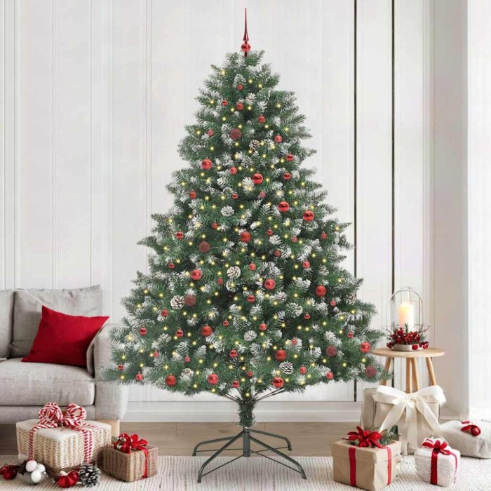 vidaXL Brad de Crăciun artificial cu 300 LED Verde 160 x 160 x 240 cm 3395257