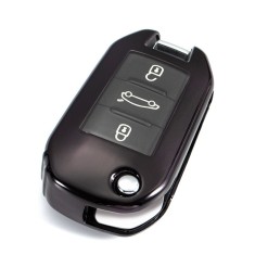 Husa Tpu Compatibila cu Cheie Briceag Peugeot 508 301 2008 3008 408 Citroen C4 CACTUS C5 C3 C4L BLACK