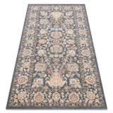 Covor L&acirc;nă JADE 45009/900 Cadru, flori clasic bej / albastru OSTA, 85x160 cm
