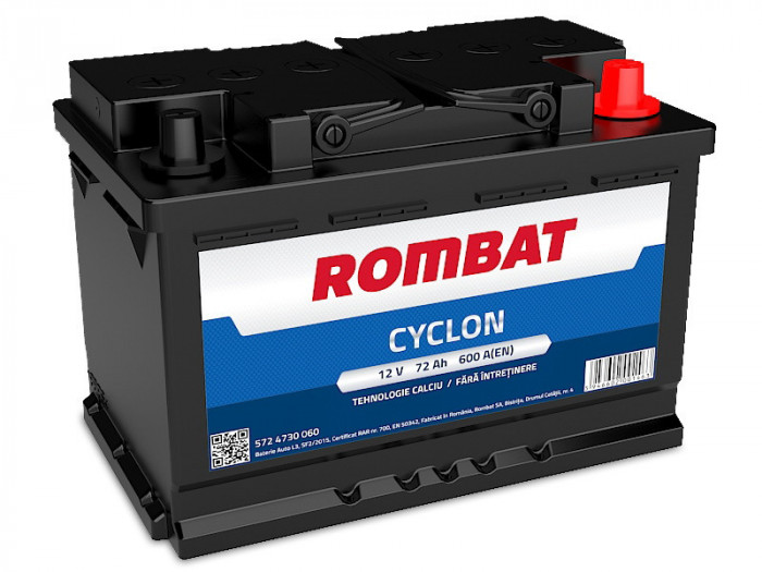 Acumulator Rombat 12V 72AH Cyclon 11857 5724730060ROM