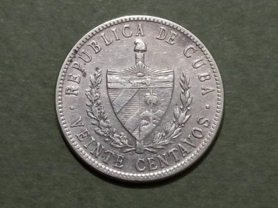 Cuba 20 centavos 1948 foto