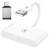 Adaptor Wireless Pentru Apple CarPlay Si IPhone IOS 10+, Dongle USB-Type C, WiFi 5G, Bluetooth, Conectare Automata, Alb AutoREY&reg;