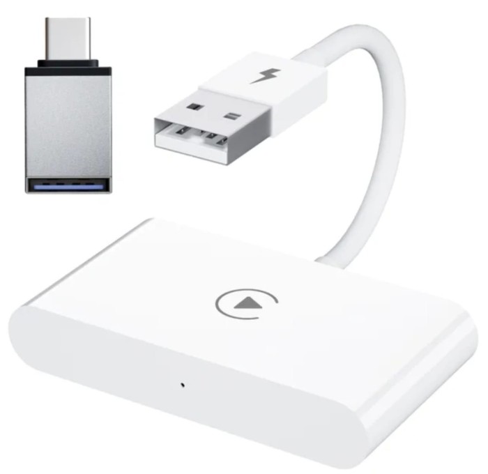 Adaptor Wireless Pentru Apple CarPlay Si IPhone IOS 10+, Dongle USB-Type C, WiFi 5G, Bluetooth, Conectare Automata, Alb AutoREY&reg;