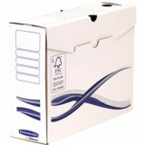 Cutie Arhivare Documente A4 Fellowes Bankers Box, Capac Pliabil, 250x97x325 mm, 100% Reciclabil, Alb