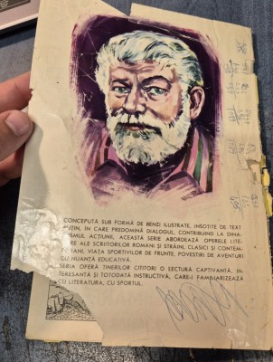 Cincizeci de batrine Ernest Hemingway banda desenata Nicu Russu foto