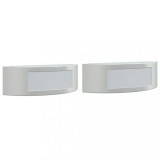 Cumpara ieftin Corpuri de iluminat exterior de perete 2 buc argintiu otel inox